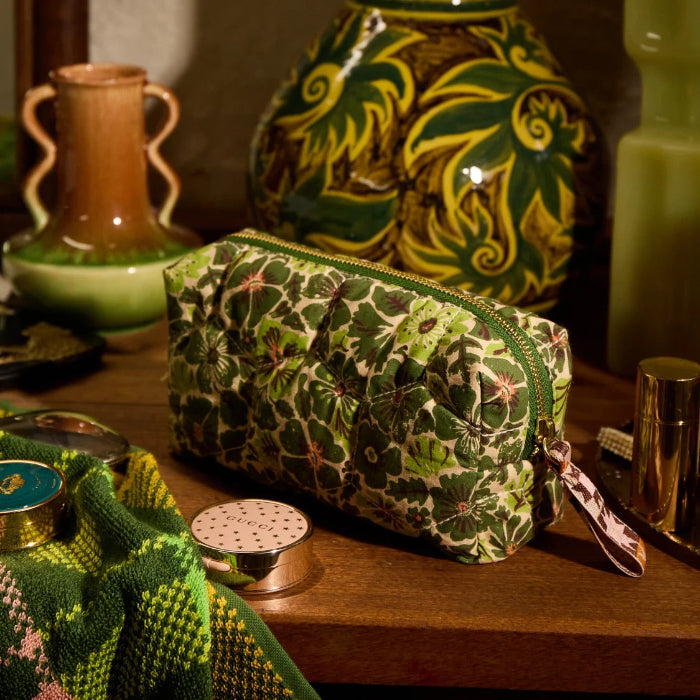 Sage and Clare Magnolia Travel Pouch - Cactus Green