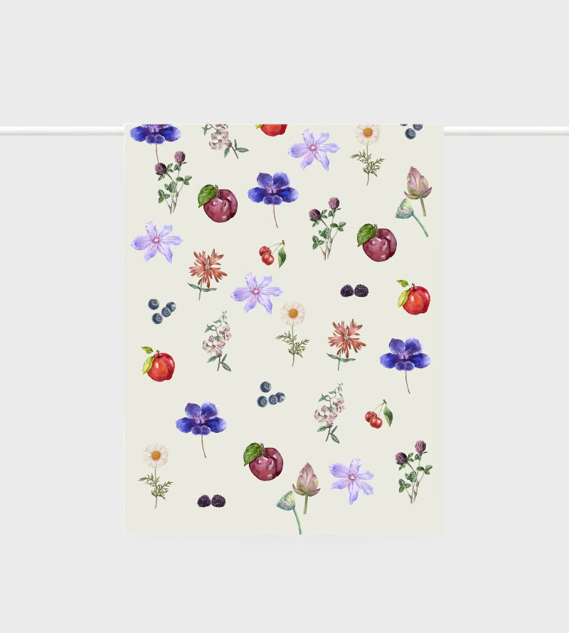 Lettuce Tea Towel - Flower Fruit Arrangement