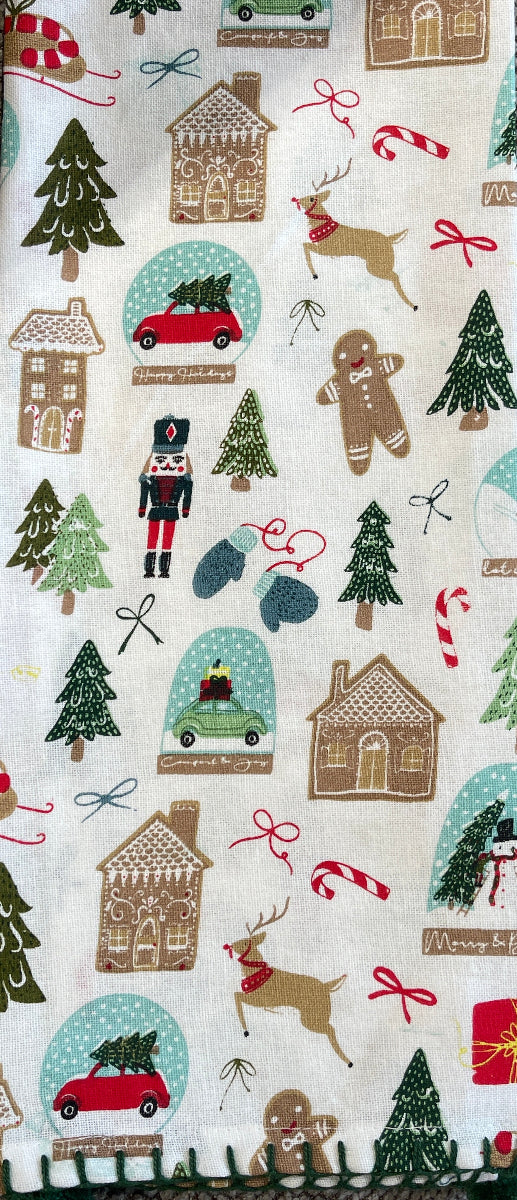 Embellished Christmas Tea Towel - 3 Designs