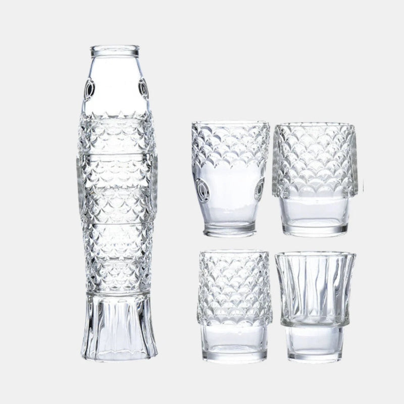 Fish Stackable Tumblers - 4pc Set - 3 Colours