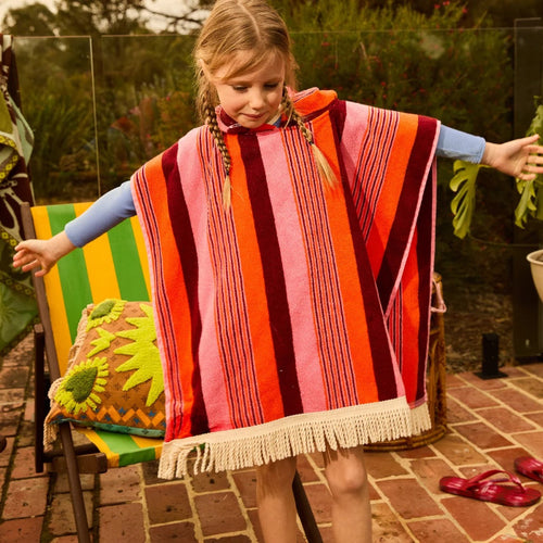Sage and Clare Kids Hooded Towel - June - Dahlia