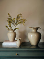 BROSTE Vase Florentina M - Glossy Beige