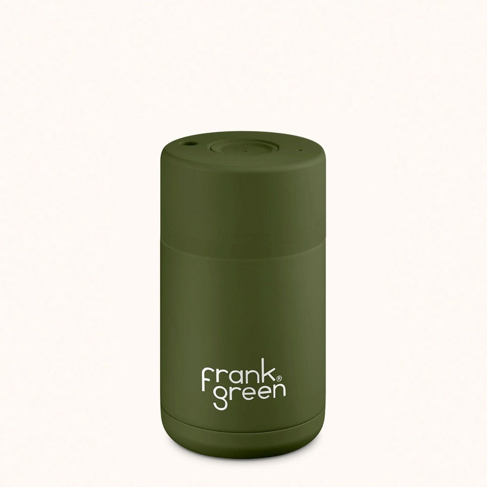 Frank Green ceramic reusable cup 12 oz Button Lid
