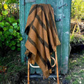 Bliss Wool Mohair Blend Throw - Ochre/Black