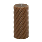 Twist Pillar Candle -Tan 2 Sizes