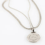Nomad 2-in-1 coin necklace silver-plated