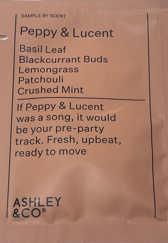 Ashley & Co - Peppy & Lucent Wash Locks Balanced Shampoo -10ml sample sachet