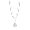 Nomad 2-in-1 coin necklace silver-plated