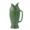 Fin Ceramic Jug - Olive