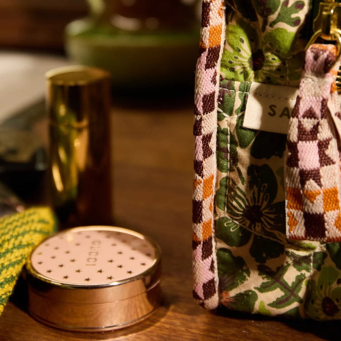 Sage and Clare Magnolia Vanity Bag - Cactus Green