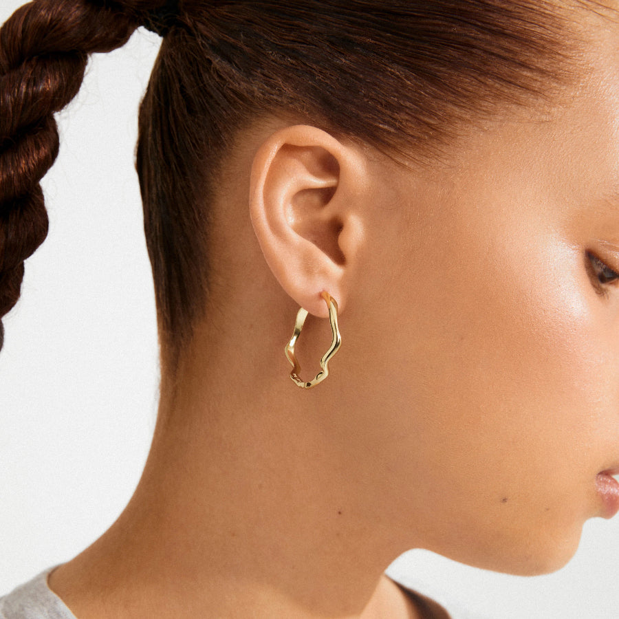 Larkin Hoop Earrings - Gold Plated