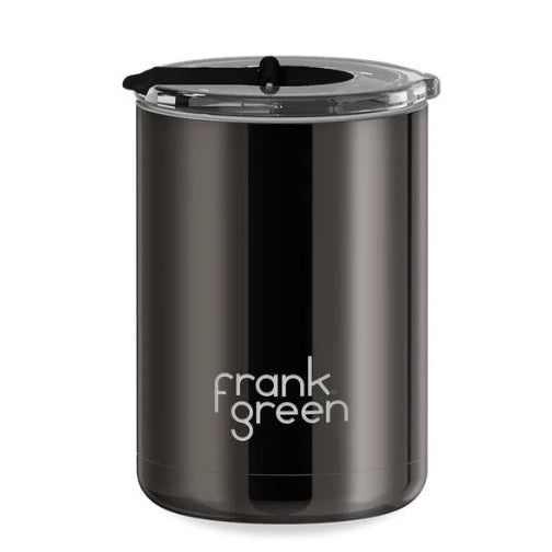 Frank Green Ceramic Reusable 12oz Cup w/ Hinged Screw Lid - Chrome Edition
