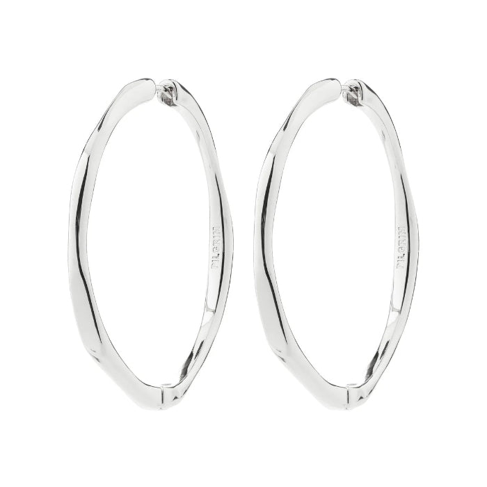 Presence Hoop Earrings - Silver plated