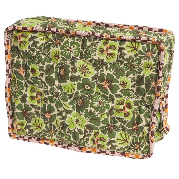 Sage and Clare Magnolia Vanity Bag - Cactus Green