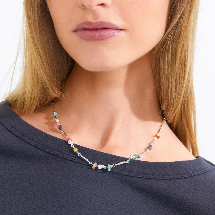 Trace Necklace Silver-plated/multi