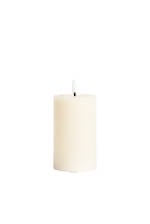 Classic LED Wax Pillar Candle - White/Natural