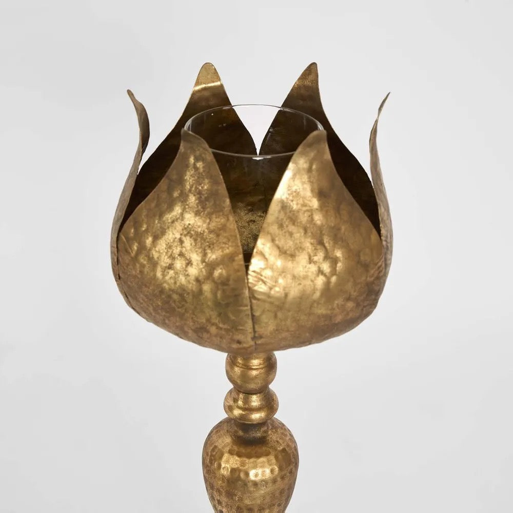 Pod Golden Candle Stand - 2 Sizes