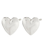 Sophia Recycled Heart Stud Earrings - Silver plated