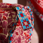 Sage and Clare Magnolia Makeup Bag - Poppy