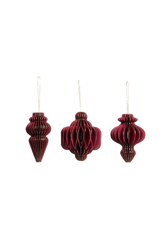 Papier Gilded Finial Assorted Set/3