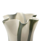 BROSTE Vase Liva - Hunter Green/White Cream