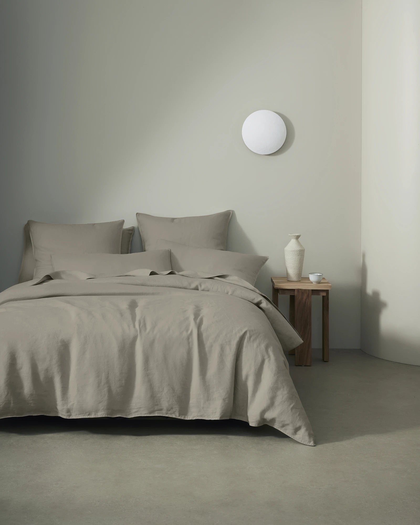 Ravello Quilt Cover - Pebble