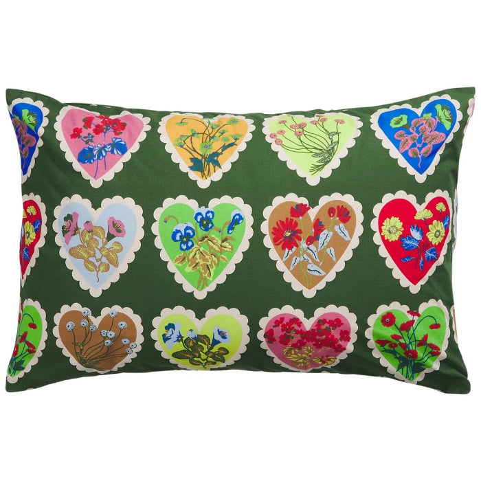 Sage and Clare Loretta Cotton Pillowcase Set - Hunter Green