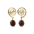 Still Earrings Gold-plated/brown