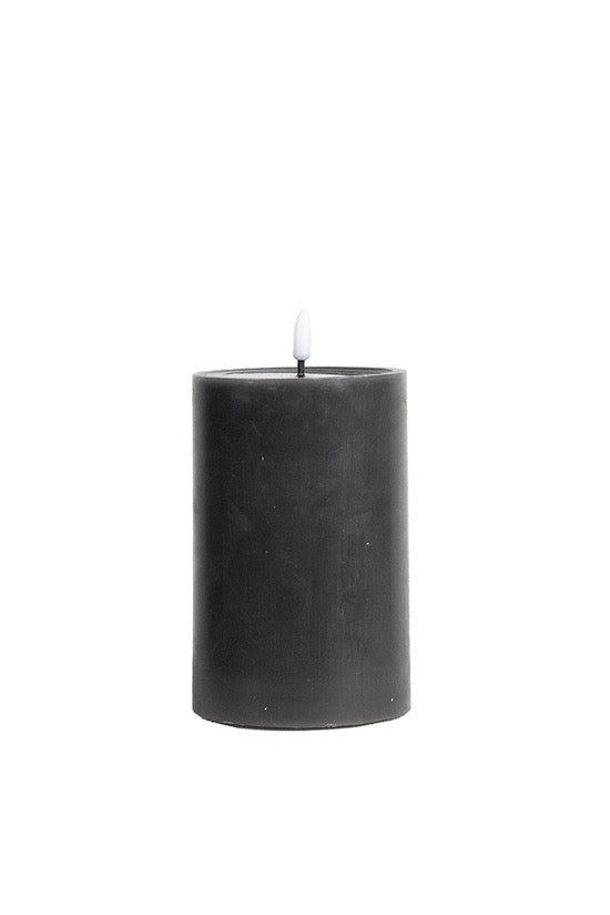 Classic LED Wax Pillar Candle - Smoke