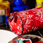 Sage and Clare Marta Makeup Bag - Vermillion