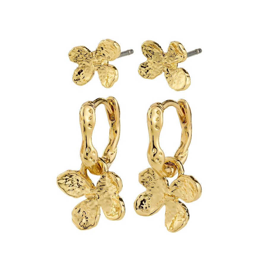 Ajani Earrings 2-in-1 Set Gold Plated