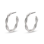 Naja Pi Hoops - Silver Plated small
