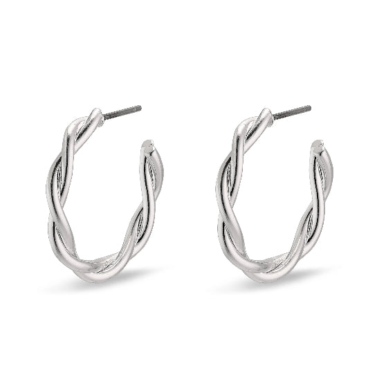 Naja Pi Hoops - Silver Plated small