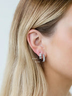 Sophie Lines Hoop Studs - 2 sizes