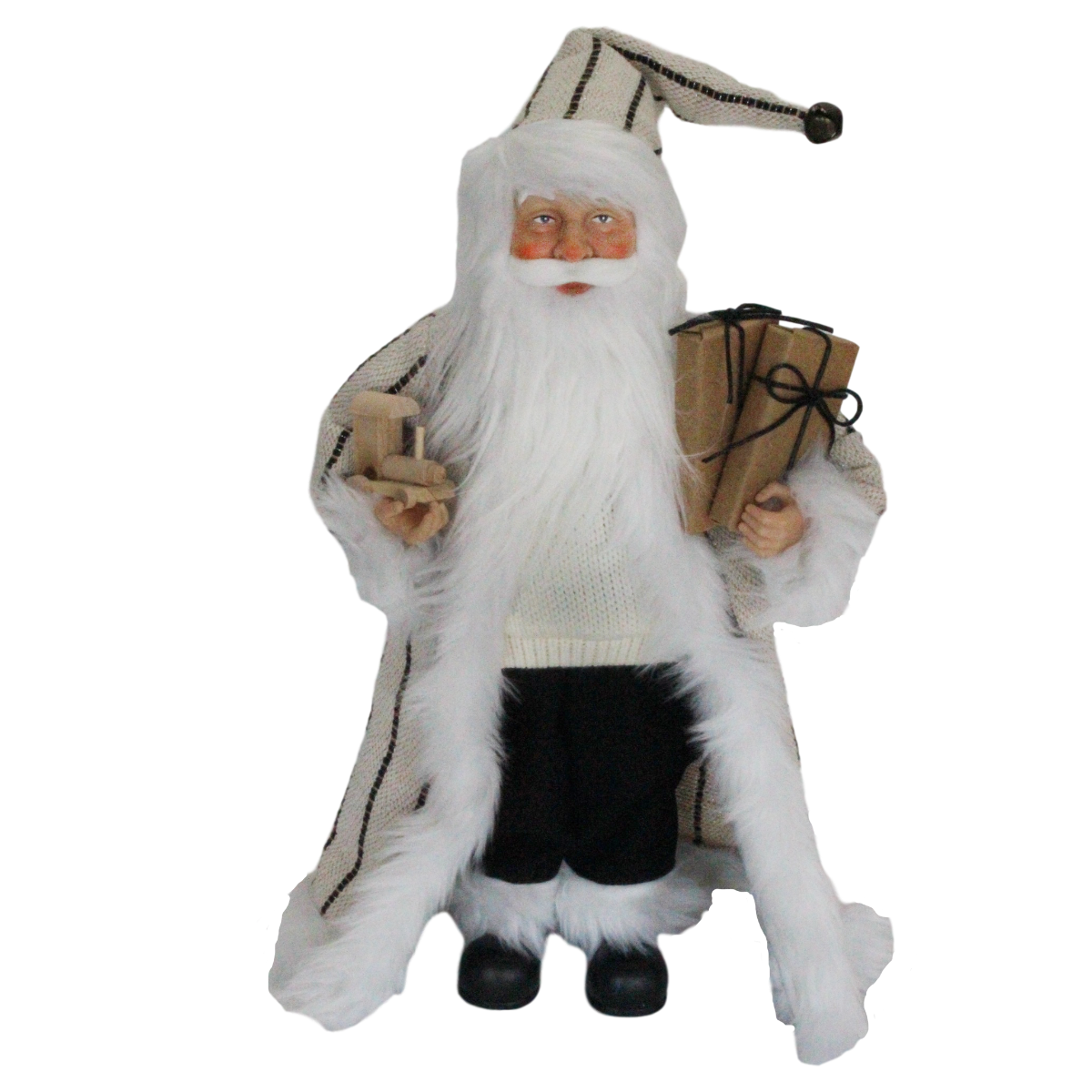 Black and Beige Santa