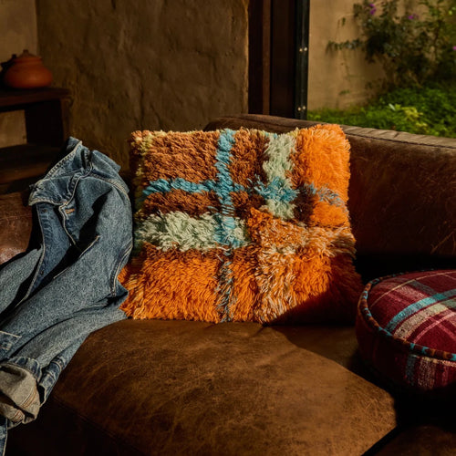 Sage and Clare - Frances Shag Cushion - Sable