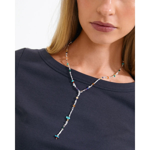 Trace Necklace Silver-plated/multi