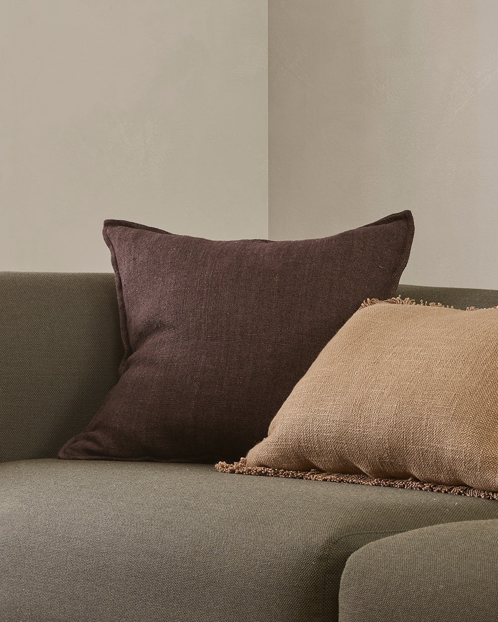 Flaxmill Cushion - Mahogany