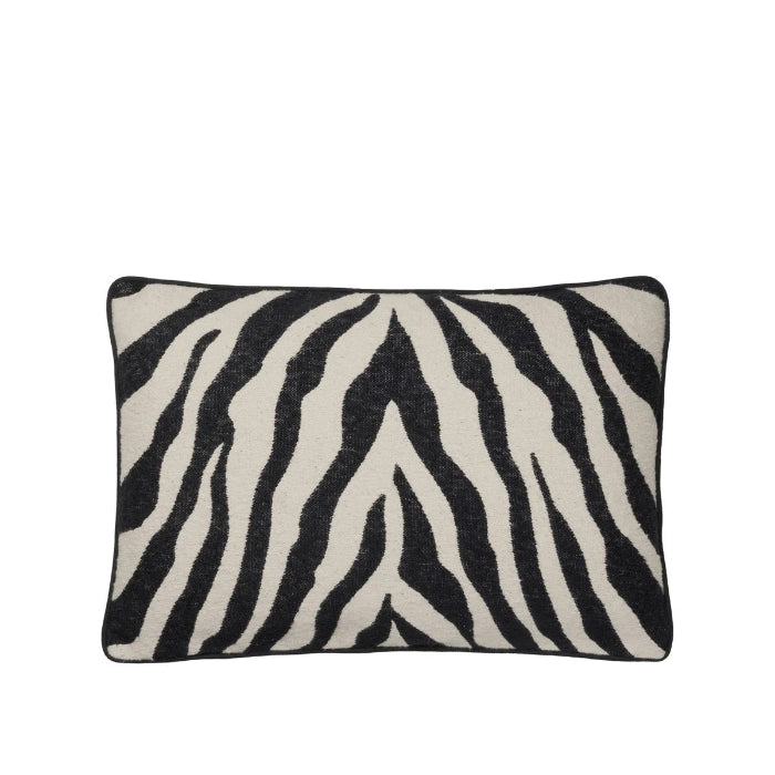 BROSTE Zebra Cushion - Black/Light Beige