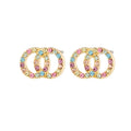 Jolina Recycled Earrings - Gold Plated - Multi