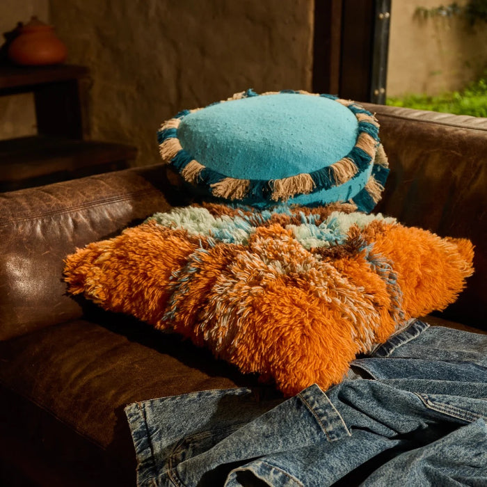 Sage and Clare - Frances Shag Cushion - Sable