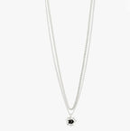 Act Necklace - Silver Plated Black