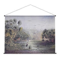 Hanging Canvas Scroll Art - Heron Hideaway Landscape