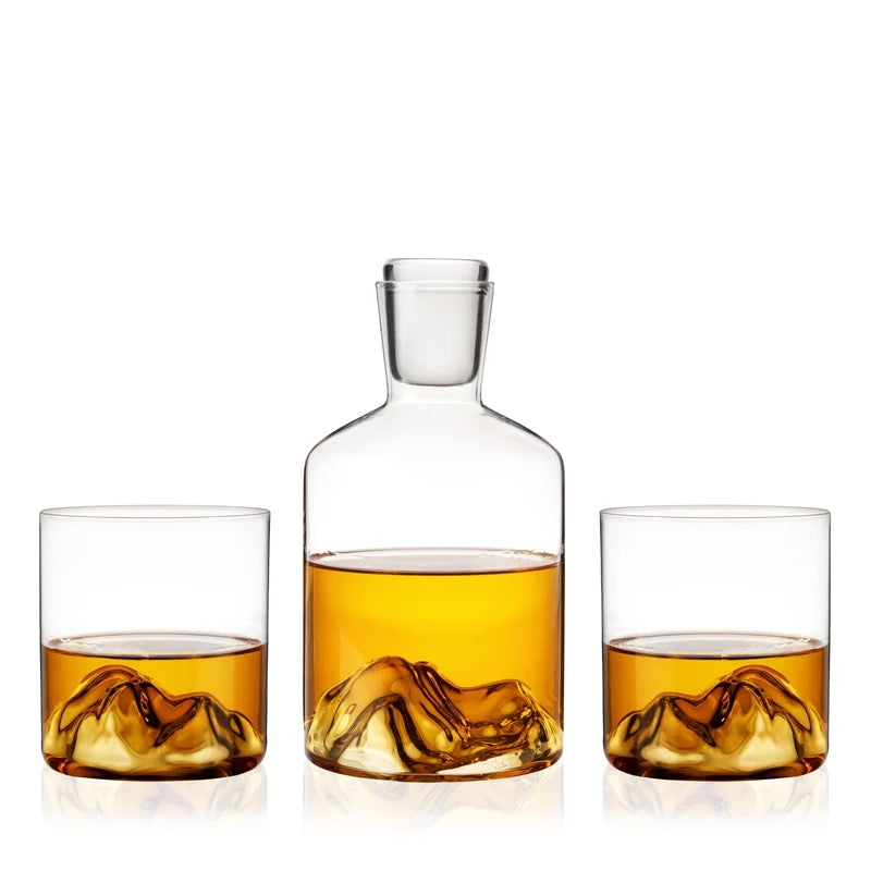 Mountain Decanter and Tumbler Set