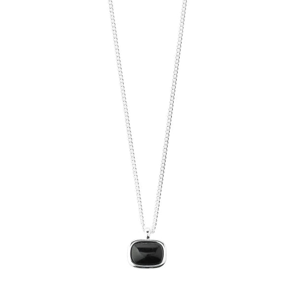 Now Necklace Silver plated/Black