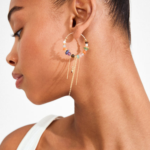 Iris Earrings Gold Plated/Multi