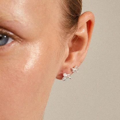 Riko Recycled Earrings 2n1 Set - Silver Plated