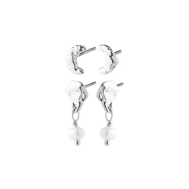 Oryth Earrings 2 in 1 Set Silver-plated