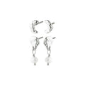 Oryth Earrings 2 in 1 Set Silver-plated
