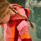 Sage and Clare Kids Hooded Towel - June - Dahlia